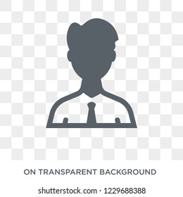 Trendy flat vector Worker icon on transparent background from Business and analytics collection. High quality filled Worker symbol use for web and mobile