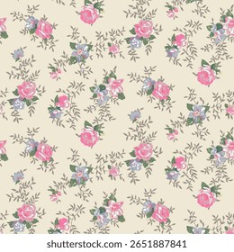 Trendy floral design, floral seamless pattern for fashion, wallpapers, print. liberty style.
