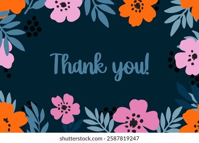 Trendy floral design. Template for card, poster, flyer, cover or other use. 