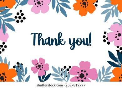 Trendy floral design. Template for card, poster, flyer, cover or other use. 