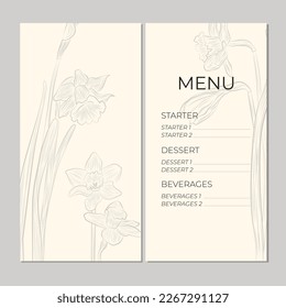 Trendy floral Easter templates. Good for poster, card, invitation, flyer, cover, banner, placard, brochure and other graphic design. Vector illustration.