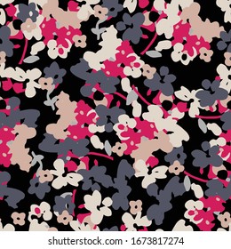 Trendy Floral pattern. Botanical Motifs. Seamless vector texture for fashion prints. 