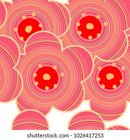 Trendy Floral pattern in the many kind of flowers. Tropical botanical Motifs scattered random. Seamless vector texture. Printing with in hand drawn style.white background