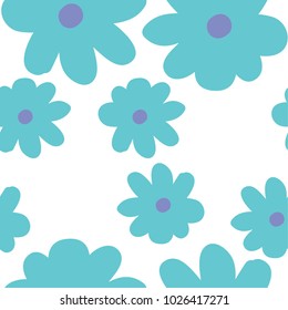 Trendy Floral pattern in the many kind of flowers. Tropical botanical Motifs scattered random. Seamless vector texture. Printing with in hand drawn style.white background