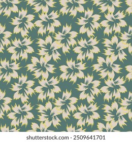 Trendy Floral pattern in the many kind of flowers. Tropical botanical Motifs scattered random. Seamless vector texture. Printing with in hand drawn style on dark background
