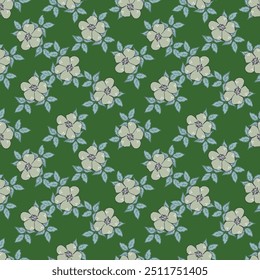 Trendy Floral pattern in the many kind of flowers. Tropical botanical Motifs scattered random. Seamless vector texture. Printing with in hand drawn style on dark background