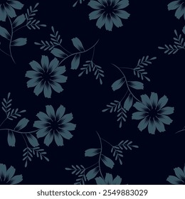 Trendy Floral pattern in the many kind of flowers. Tropical botanical Motifs scattered random. Seamless vector texture. For fashion prints. Printing with in hand drawn style on peach background