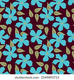 Trendy padrão floral em muitos tipos de flores. Motivos botânicos tropicais espalhados aleatoriamente. Textura de vetor uniforme. Para impressões de moda. Impressão com estilo desenhado à mão sobre fundo de pêssego.