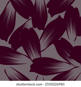 Trendy Floral pattern in the many kind of flowers. Tropical botanical Motifs scattered random. Seamless vector texture. For fashion prints. Printing with in hand drawn style on peach background