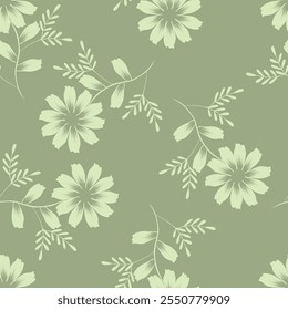 Trendy Floral pattern in the many kind of flowers. Tropical botanical Motifs scattered random. Seamless vector texture. For fashion prints. Printing with in hand drawn style on peach background