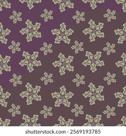Trendy Floral pattern in the many kind of flowers. Tropical botanical Motifs scattered random. Seamless vector texture. Printing with in hand drawn style on dark background