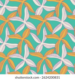Trendy Floral pattern in the many kind of flowers. Tropical botanical Motifs scattered random. Seamless vector texture. Printing with in hand drawn style on dark background
