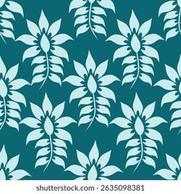 Trendy Floral pattern in the many kind of flowers. Tropical botanical Motifs scattered random. Seamless vector texture. Printing with in hand drawn style on dark background
