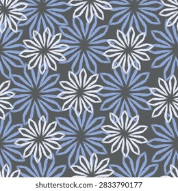 Trendy Floral pattern in the many kind of flowers. Tropical botanical Motifs scattered random. Seamless vector texture. For fashion prints. Printing with in hand drawn style on peach background