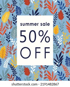 Trendy floral sale templates. Discount shopping concept. Suitable for social media posts, mobile apps, cards, invitations, banners design and web, internet ads.