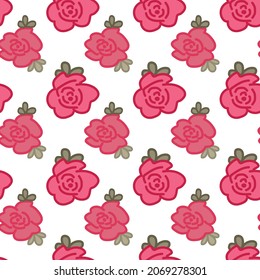 
Patrón floral de moda sin fisuras de rosas abstractas.