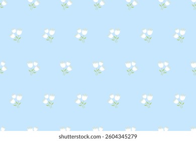 Trendy floral seamless pattern. Floral Background for fabric, textiles, wrapping paper, cover, banner, home decor, surfaces. Spring pattern with tiny bouquets in liberty style. Vector illustration