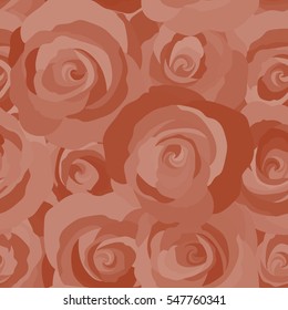 Trendy floral seamless pattern in brown colors. Vector illustration.