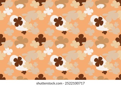 Trendy florale nahtlose Muster mit einfachen hübschen, wenig floralen Freiheit nahtlose Textur Hintergrund. Frühling, Sommer Romantische Blume Blume Garten nahtloses Muster für Ihre Designs