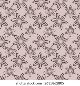 Padrão elegante floral sem emenda. Simples margarida vermelha e bege. Modelo de flor de primavera para embalagem, cartões postais, impressão têxtil, papel de parede. Ilustração desenhada à mão isolada sobre fundo branco.