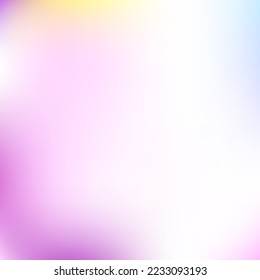 Trendy Flow Light Watercolor Blurred Texture. Liquid White Pastel Yellow Vibrant Blurry Background. Bright Neon Pink Purple Violet Gradient Backdrop. Color Spotlight Dark Orange Red Gradient Mesh.