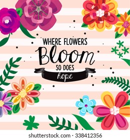 Trendy Flower Vector Design Illustration