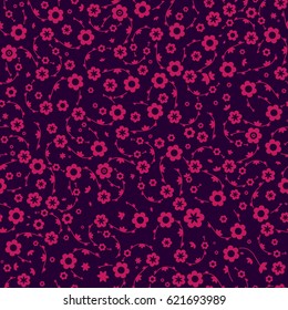 Trendy flowers seamless pattern