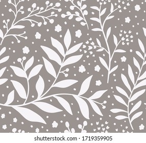 Trendy flowers seamless pattern. Small vector floral background illustration. Spring floral texture for fabric, fashion print and wallpaper.