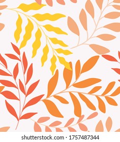 Trendy flowers seamless pattern. Small vector floral background illustration. Spring floral texture for fabric, fashion print and wallpaper.