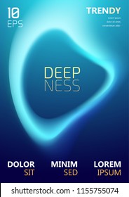 Trendy Fluid Blurred Gradient A4 Poster Design. Modern Background for Poster, Brochure, Advertising, Placard, Invitation Card, Music Festival, Night Club