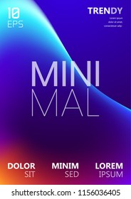 Trendy Fluid Blurred Gradient A4 Poster Design. Modern Background for Poster, Brochure, Advertising, Placard, Invitation Card, Music Festival, Night Club