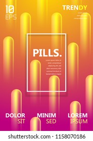 Trendy Fluid Blurred Gradient A4 Poster Design. Modern Background for Poster, Brochure, Advertising, Placard, Invitation Card, Music Festival, Night Club