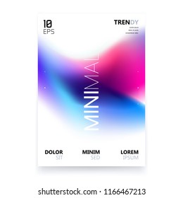 Trendy Fluid Blurred Gradient A4 Poster Design. Modern Background for Poster, Brochure, Advertising, Placard, Invitation Card, Music Festival, Night Club