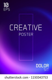 Trendy Fluid Blurred Gradient Poster Design. Modern Background for Poster, Brochure, Advertising, Placard, Invitation Card, Music Festival, Night Club