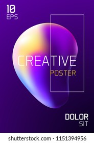 Trendy Fluid Blurred Gradient Poster Design. Modern Background for Poster, Brochure, Advertising, Placard, Invitation Card, Music Festival, Night Club