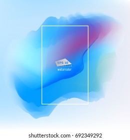 Trendy fluid color abstract background with frame. Backdrop, card, poster, modern frame. Brochure design