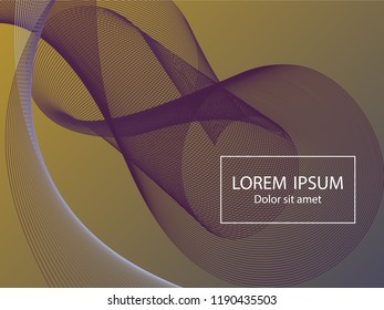 Trendy fluid curve shapes composition. Landing page template vector. Vibrant background design. Futuristic poster design. Wavy geometric curve lines grid texture helix abstract background.