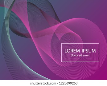 Trendy fluid curve shapes composition. Landing page template vector. Bright background design. Trendy gradients. Wavy geometric curve lines grid texture abstract cover background.