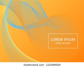 Trendy fluid curve shapes composition. Landing page template vector. Abstract background design. Futuristic poster design. Wavy geometric curve lines grid texture helix abstract background.