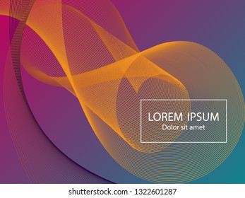Trendy fluid curve shapes composition. Landing page template vector. Fluid background design. Futuristic poster design. Wavy geometric curve lines grid texture loop abstract background.