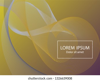 Trendy fluid curve shapes composition. Landing page template vector. Vivid background design. Futuristic poster design. Wavy geometric curve lines grid texture abstract cover background.