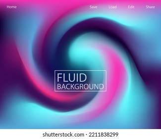 Trendy fluid gradient background, colorful abstract liquid. Futuristic design wallpaper for banner, poster, cover, flyer, presentation, advertising, landing page. Vector