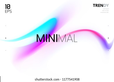 Trendy Fluid Gradient White Background Design  Abstract Minimalistic Backdrop  Color Flow