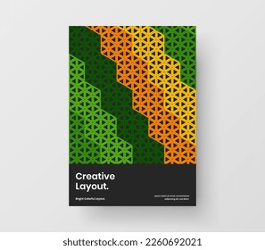 Trendy Flyer Design Vektorgrafik. mehrfarbige Vorlage für geometrische Muster des Jahresberichts.