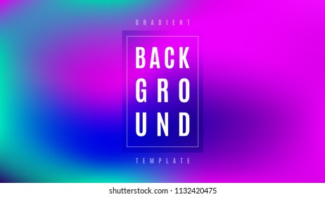 Trendy Flyer Gradient Background Template. Blurred Colorful Dynamic Flow Layout. Cover Blurred Space Style Gradient Backdrop. Screen Design Background.