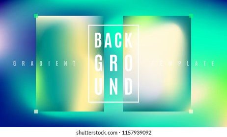 Trendy Flyer Gradient Background Template. Light Colorful Blend Wavy Layout. Smooth Motion Gradient Cover Backdrop. Flat Vector Background.