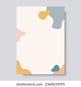 Trendy flyer template with abstract flat geometry in memphis style. Modern minimalist design for posters, banners, presentations, covers, flyers, invitations. A4 layout