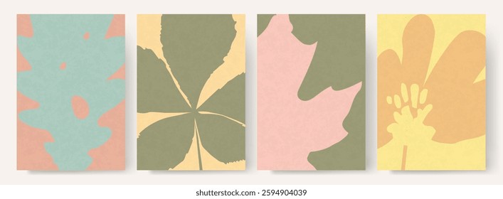 Trendy foliage art background vector.
Canvas art for wallpaper, wall arts, prints, fabric, pattern and packaging. Vector aesthetic modern illustration of leaves and plants.