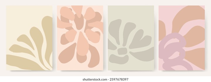 Trendy foliage art background vector. Canvas art for wallpaper, wall arts, prints, fabric, pattern and packaging. Vector aesthetic modern illustration of leaves and plants.