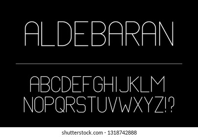 Trendy font. Minimalistic style alphabet. Decorative typeface. Letters for your design. Vector font. 